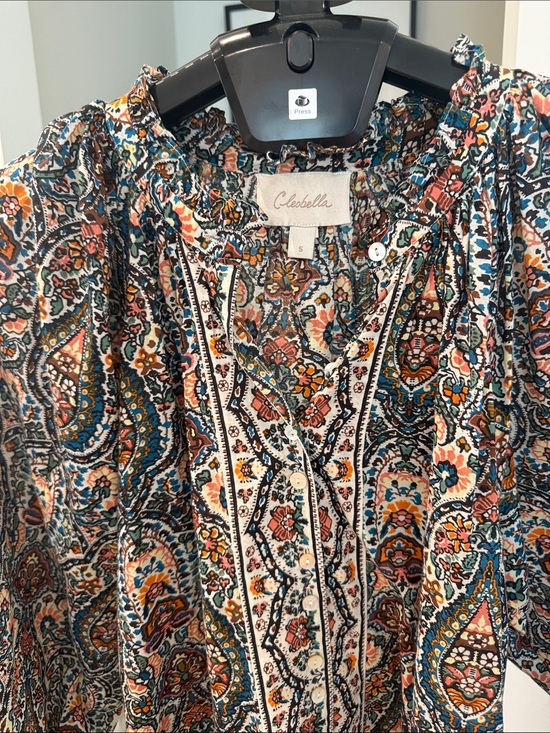 Cleobella Tops - Cleobella Fabiola Paisley Button-Front Blouse in Multi-Color